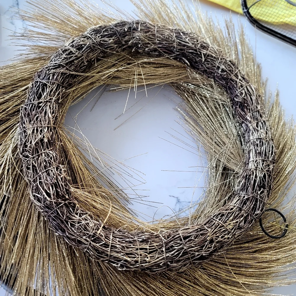 Threshold Gold Wreath | Shimmer Long Needle PineLuxe Holiday Aesthetic 24
